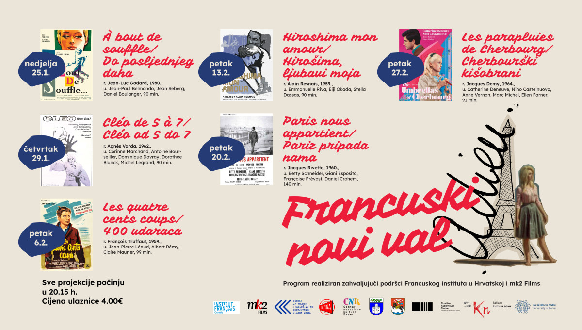 The French New Wave Film Cycle will be showing at Kino Zona from 25 January to 27 February.