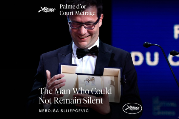 Čovjek koji nije mogao šutjeti Nebojše Slijepčevića osvojio Zlatnu palmu na 77. Filmskom festivalu u Cannesu