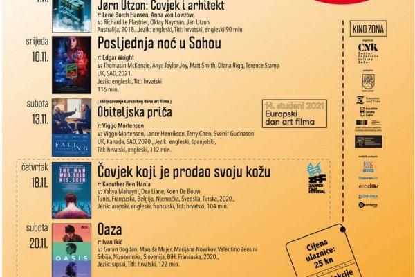 Od romantičnih drama, dokumentaraca i gostovanja, pa sve do horora. Filmski studeni u Kino Zoni!